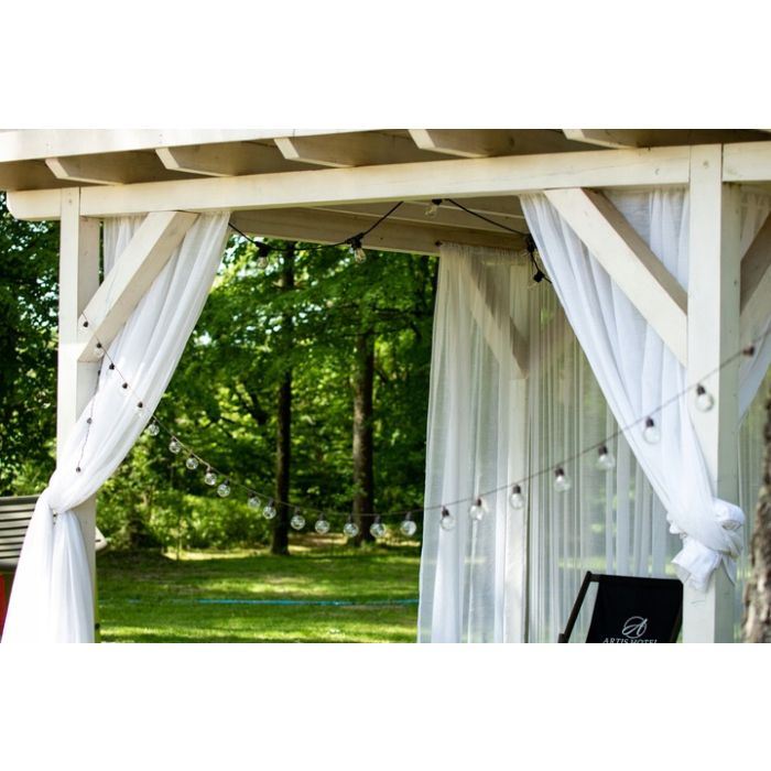 Solar-Gartenlichterkette – 50 LED-Kugeln – 16,7 m – Warmweiß 3000K