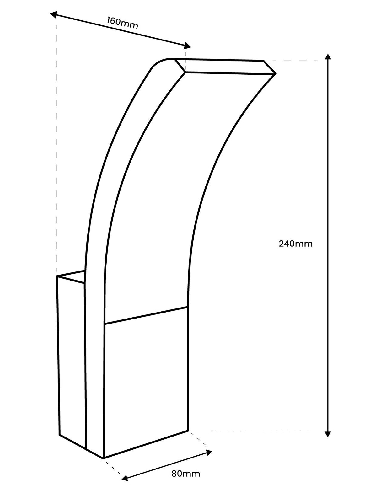 LED-Außenwandleuchte 10W – Schwarz, 4000K, IP44