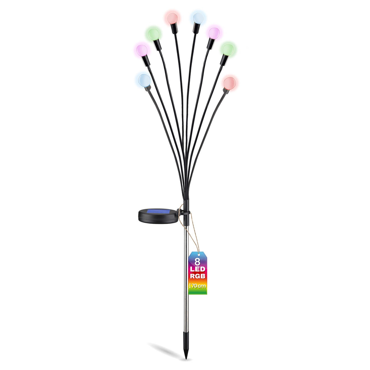 Solar Gartenlampe TULIO – LED – Dekorative Erdspießlampe – Löwenzahn-Design