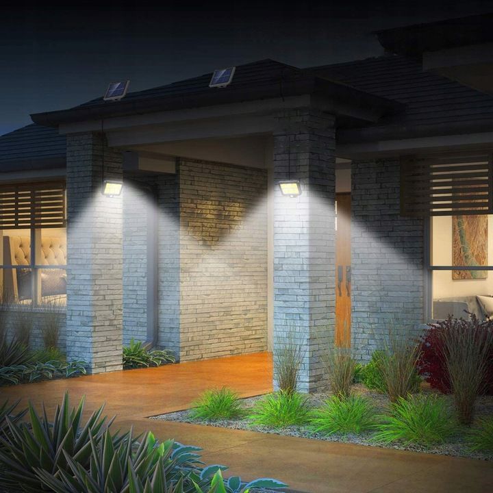 Solar-LED-Strahler – Gartenlampe 6500K, IP65 mit Bewegungs- und Dämmerungssensor