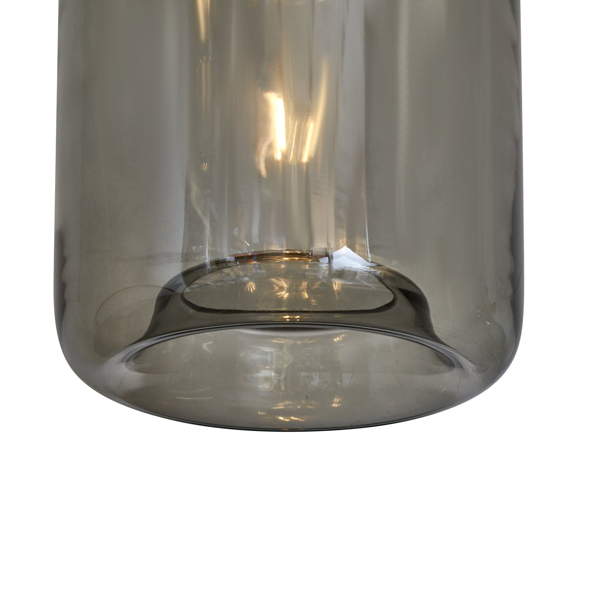 Pendelleuchte – 3-flammig, Mix aus Rauchglas, Industrial-Stil, Schwarz, für Wohn- & Esszimmer