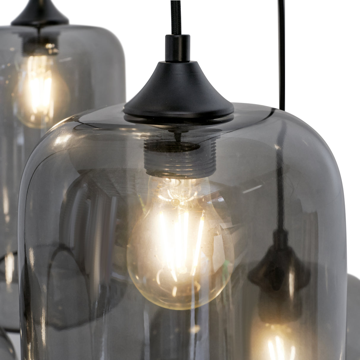 Hängelampe 5-flammig Mix Rauch Rund