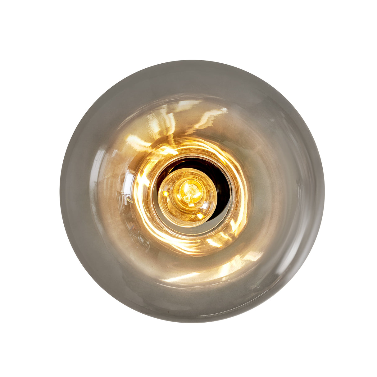 Design-Deckenleuchte Art Deco Schwarz Rauchglas