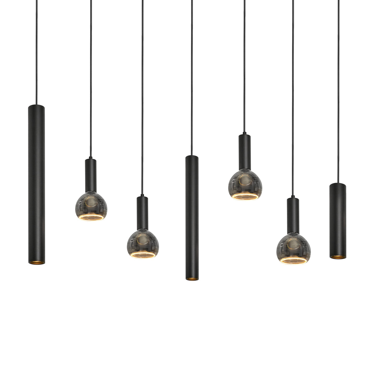 Pendelleuchte mit 7 Lichtquellen, kostenlos mit E27-Glühbirnen