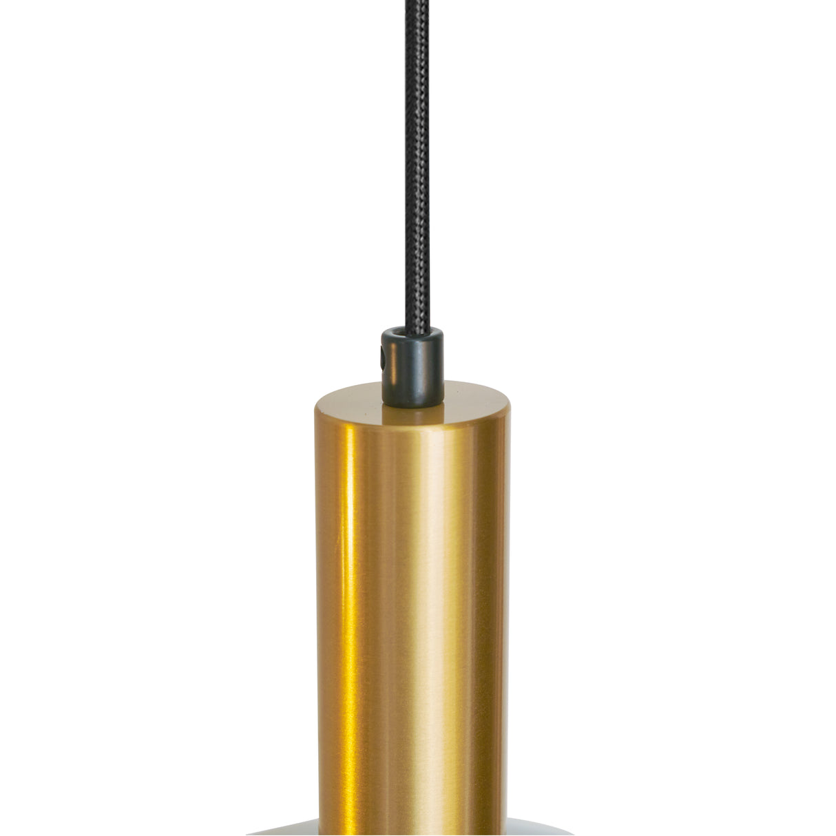 Pendelleuchte oval – Schwarz mit goldenen Akzenten und Rauchglas, 5-flammig