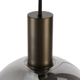 Lunaro 5-lichts Hanglamp – Donker Antiek Brons met Smokeglas – Inclusief Lichtbronnen – Niet Dimbaar