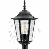 Gartenlaterne – Außenlampe auf Pfahl – E27 – 1 m hoch – Schwarz