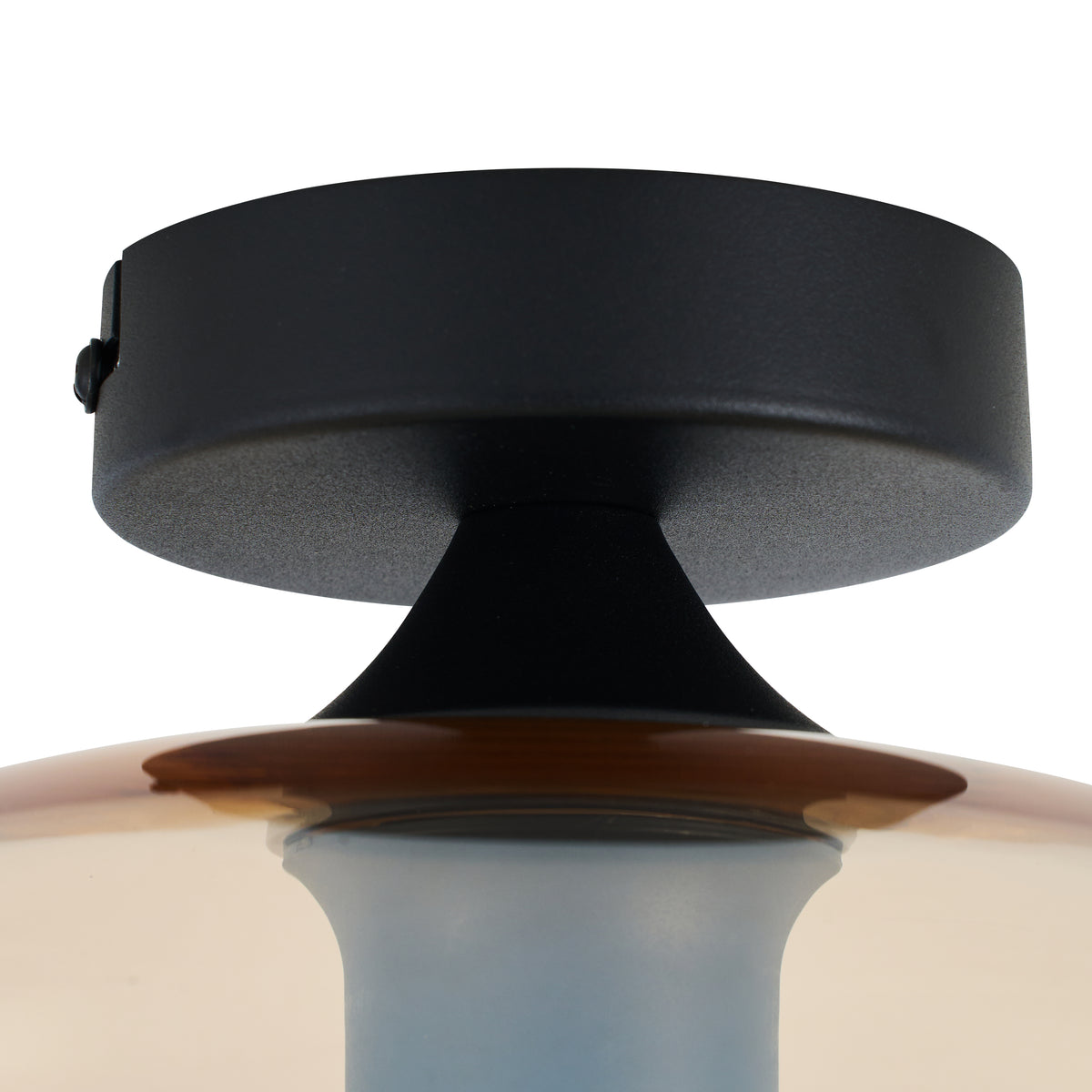 Design-Deckenleuchte Art Deco Schwarz Amber