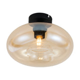 Design-Deckenleuchte Art Deco Schwarz Amber