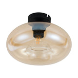 Design-Deckenleuchte Art Deco Schwarz Amber
