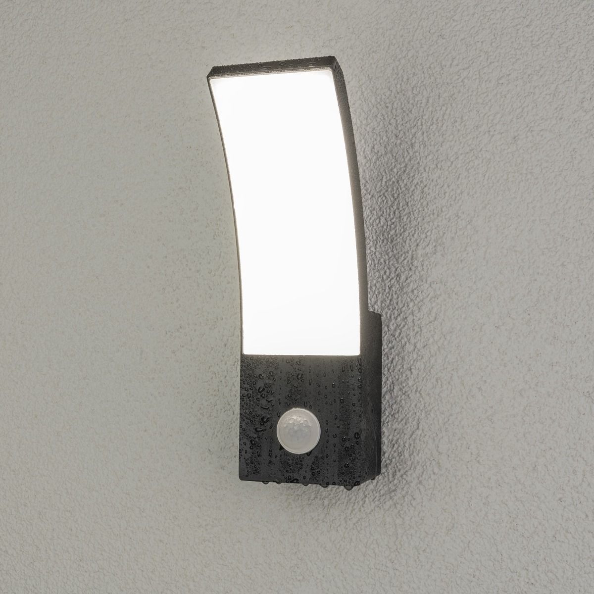 LED-Außenwandleuchte mit Bewegungsmelder – 12W Gehäuselampe, 4000K Tageslichtweiß