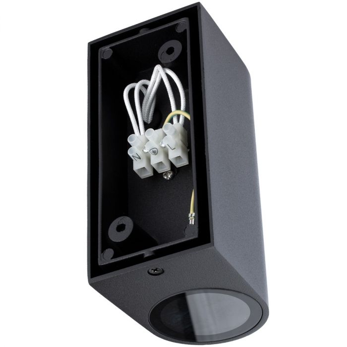 Außenwandlampe UP & DOWN – Garten-Außenwandleuchte GU10 Schwarz