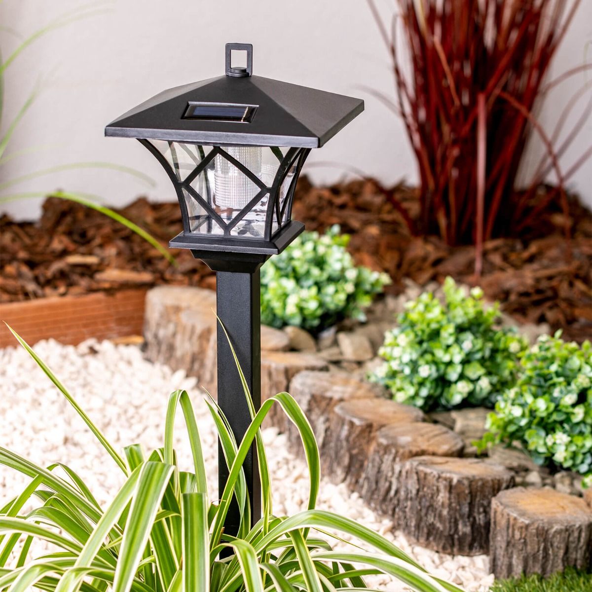 Solar-Gartenleuchte – LED-Außenlaterne – 150 cm