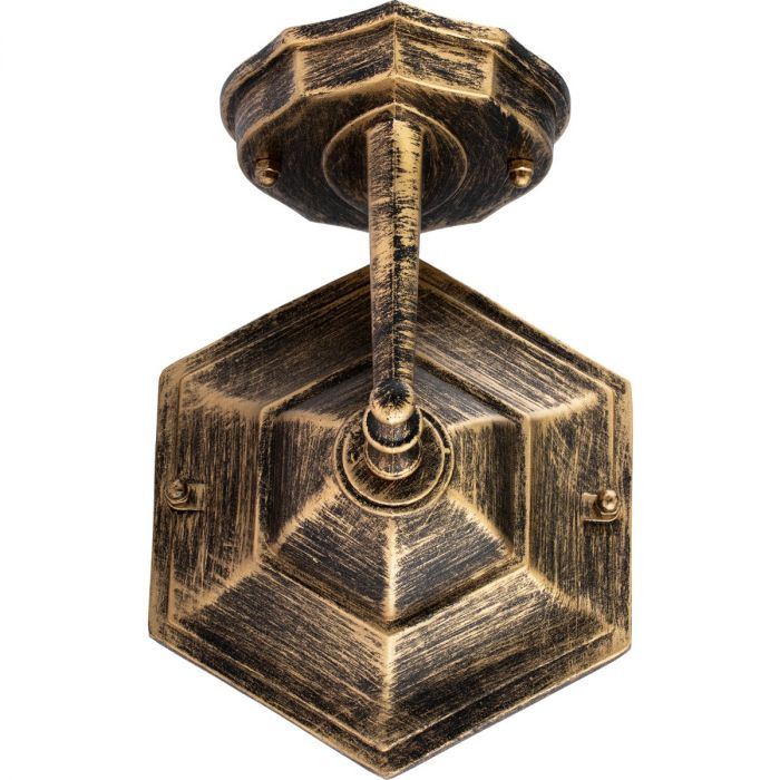 Außenwandlampe Down – E27 Außenlaterne im Patina-Stil