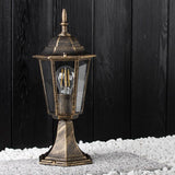 Gartenleuchte Außen – Niedrige stehende Laterne 40 cm – Aluminium – Antikgold