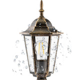 Gartenleuchte Außen – Niedrige stehende Laterne 40 cm – Aluminium – Antikgold