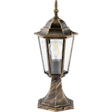 Gartenleuchte Außen – Niedrige stehende Laterne 40 cm – Aluminium – Antikgold