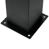 Gartenleuchte Außen – Quadratischer stehender Pfahl 74 cm – Schwarz – E27-Fassung