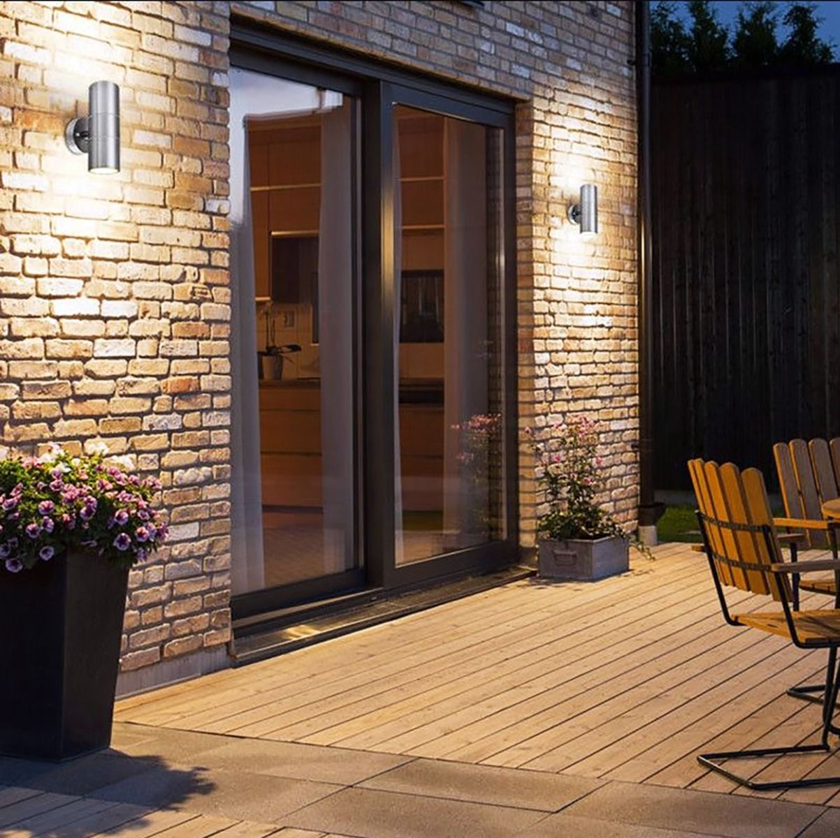 Außenwandlampe Up & Down – Außenwandleuchte mit GU10-Fassung, LED-kompatibel, IP44
