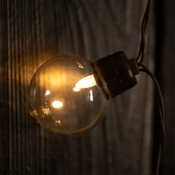 Solar-LED-Lichterkette mit Kugeln, 7,5 m – Warmweißes Licht (3000K) | Solar-Gartenbeleuchtung