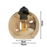 Hanglamp Amber 4-lichts industrieel voor eetkamer