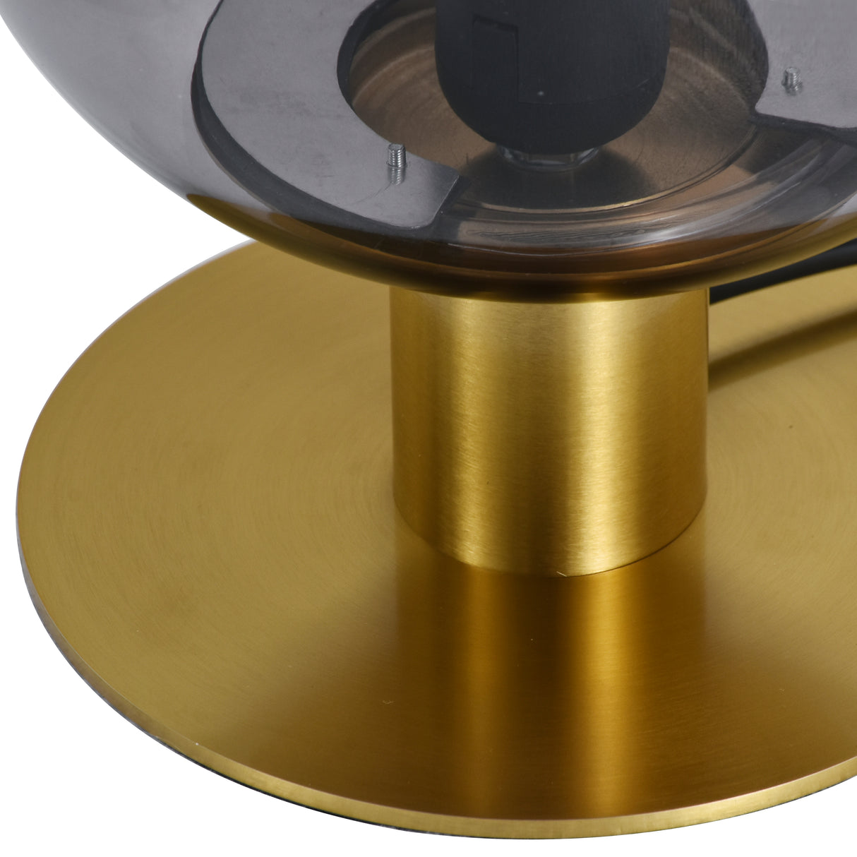 Tischlampe Laura – Messing mit Rauchglas