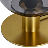 Tischlampe Laura – Messing mit Rauchglas