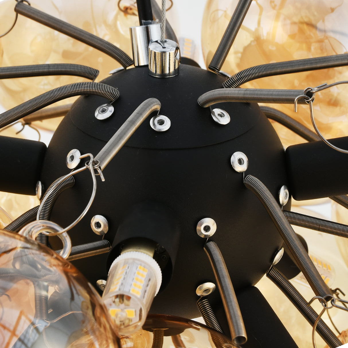 Hängelampe Grape – Moderne Amberglas-Lampe