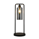 Tischleuchte Tess – Schwarz mit Rauchglas