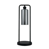 Tischleuchte Tess – Schwarz mit Rauchglas