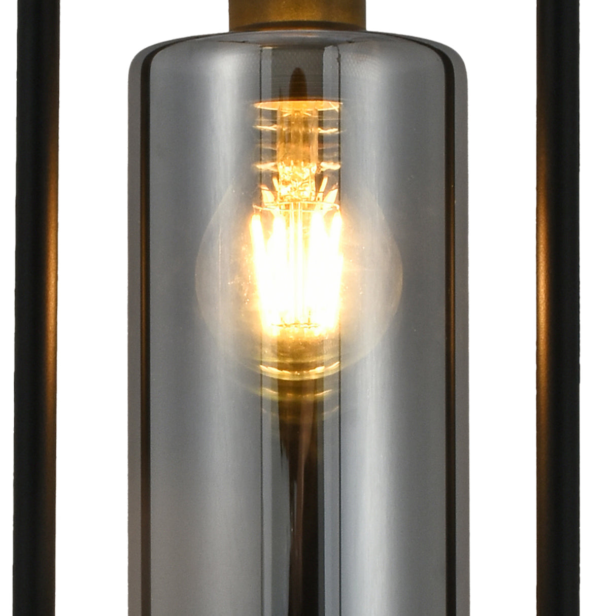 Tischleuchte Tess – Schwarz mit Rauchglas