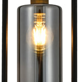 Tischleuchte Tess – Schwarz mit Rauchglas