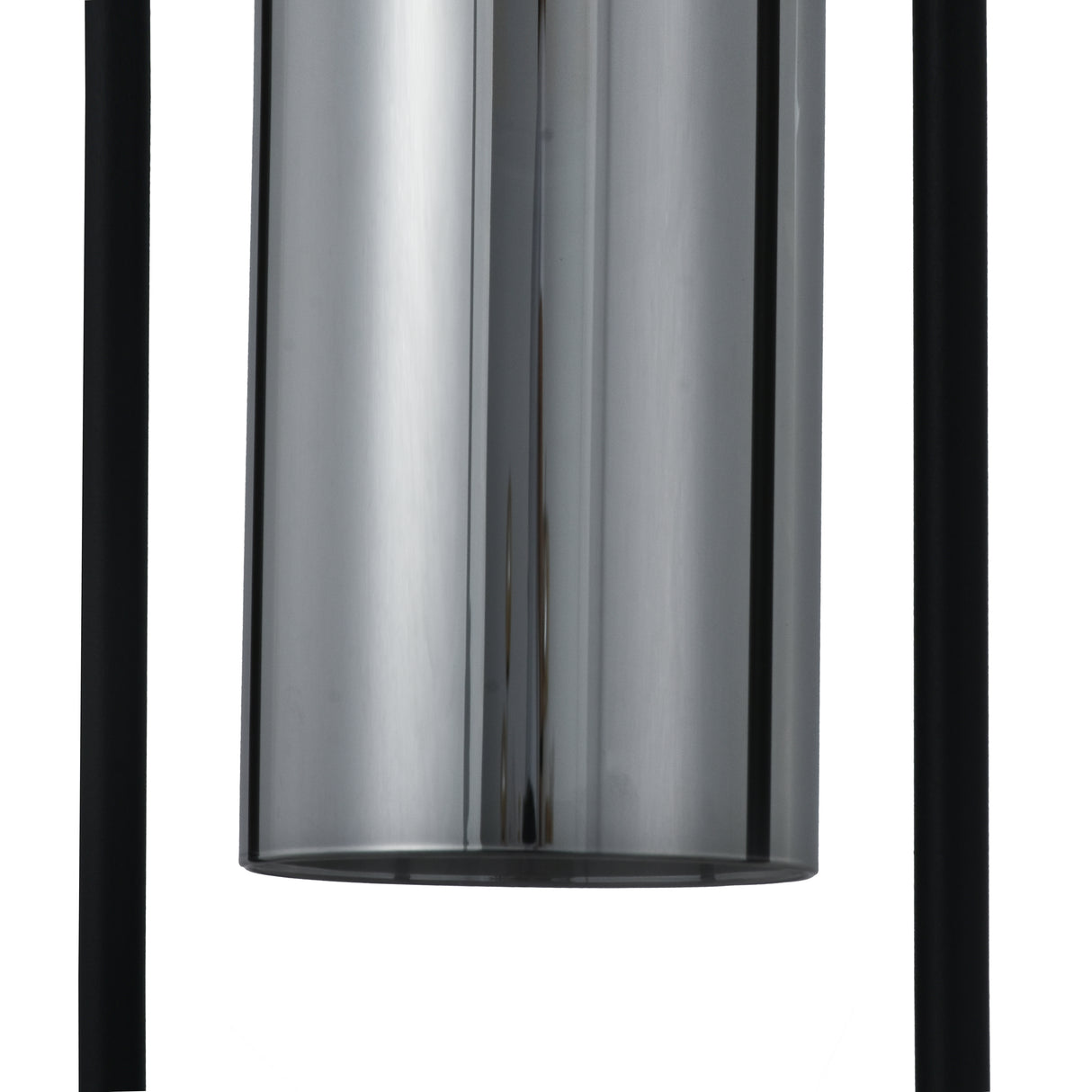 Tischleuchte Tess – Schwarz mit Rauchglas