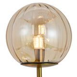 Tischlampe Linda - Messing mit Amberglas - 2-flammig