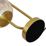 Tischlampe Linda - Messing mit Amberglas - 2-flammig