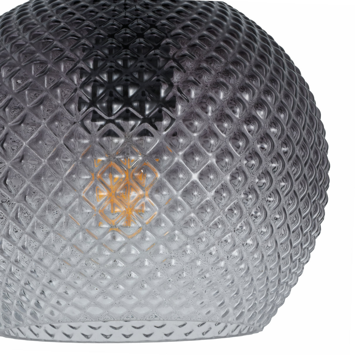 Hängeleuchte Lisa – 3-flammig – Geripptes Fade-Glas