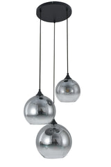 Hängelampe Mino – 3-flammig – Rauchglas – Wohnzimmer – Esszimmer – Schlafzimmer – Büro
