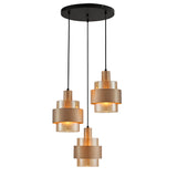 Hängelampe - Bronze - 3-flammig - Orvani