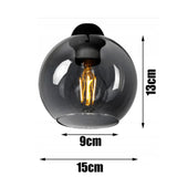 plafondlamp industrieel rookglas zwart woonkamer