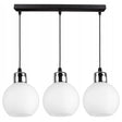 Hanglamp 3-lichts wit met opaalglas voor woonkamer of tafel