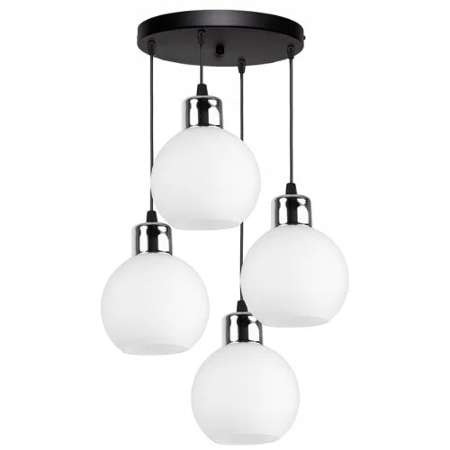 witte hanglamp 4 lampen boven eettafel woonkamer keuken