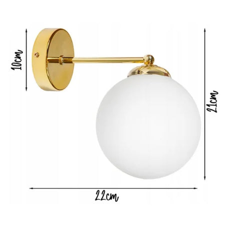 wandlamp industrieel goud wit voor woonkamer of slaapkamer