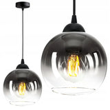 fade bol hanglamp zwart voor woonkamer met E27 fitting
