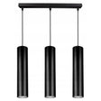 industriële hanglamp zwart 3-lichts voor eettafel