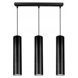 industriële hanglamp zwart 3-lichts voor eettafel
