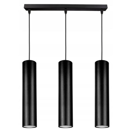 industriële hanglamp zwart 3-lichts voor eettafel