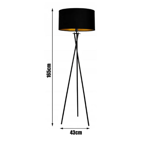 Gouden vloerlamp industrieel voor woonkamer of hal