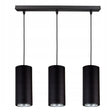 langwerpige hanglamp zwart industrieel 3-lichts eettafel