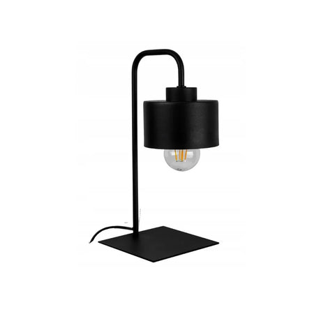 Zwarte tafellamp industrieel voor sfeerverlichting slaapkamer