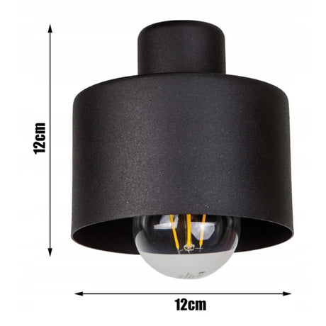 Staande lamp industrieel zwart met dubbele lichtbronnen